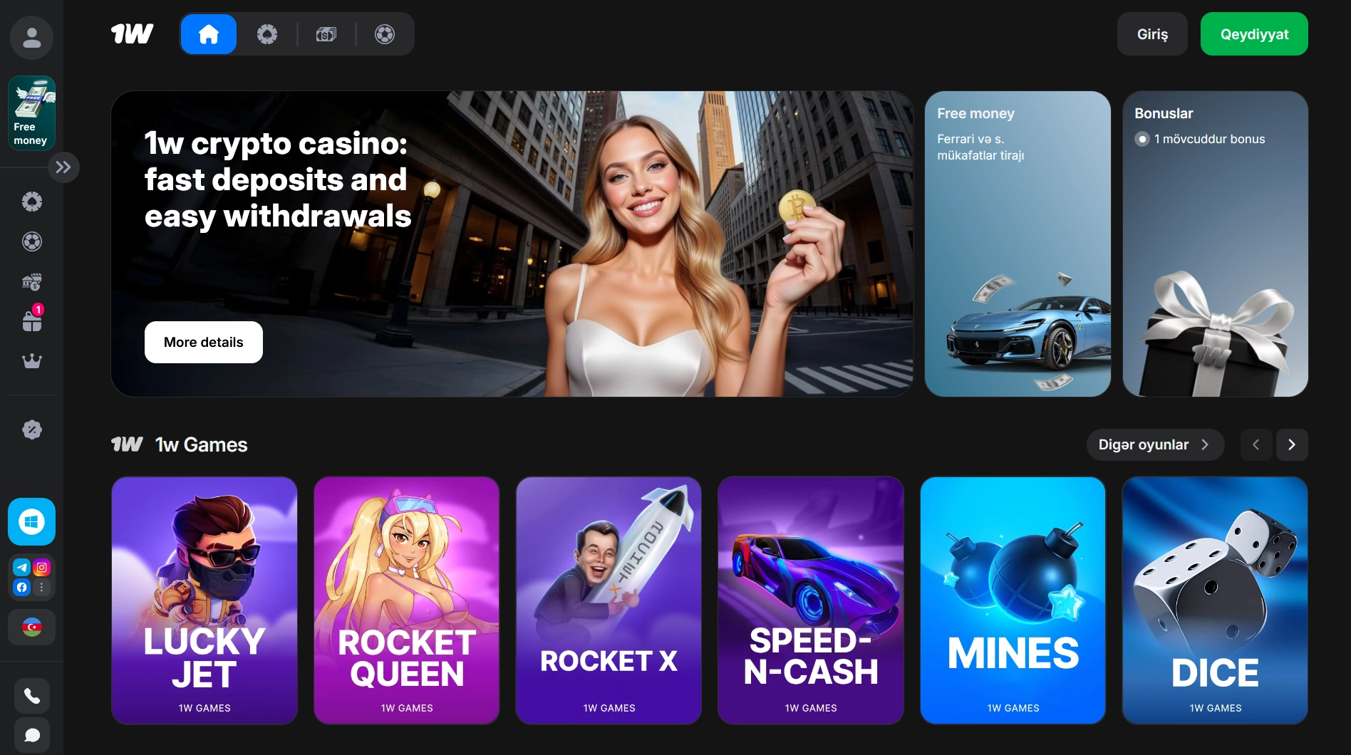 1Win-də bonuslar və promosyonlar